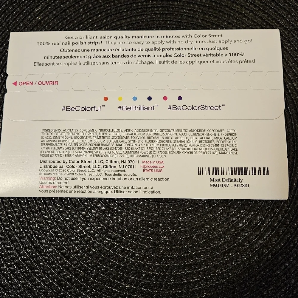 Color Street Nail Strips - Most Definitley (NWT) - Picture 2 of 3